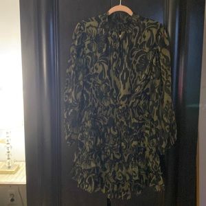 1.State Ruffled Smocked Waist Dress